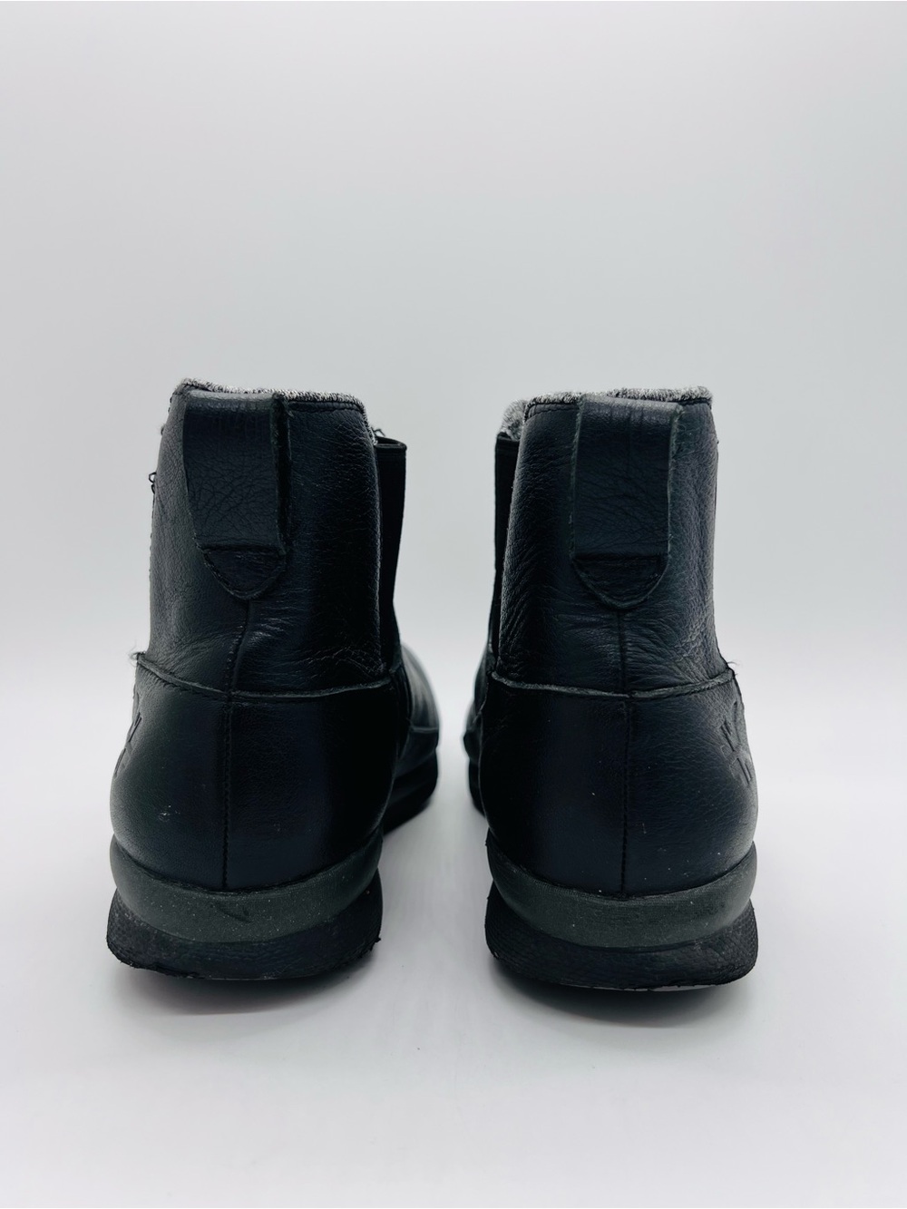 KURU Women’s Black Leather Chelsea Ankle Boots with Plush Collar Size 7 - Picture 8 of 12
